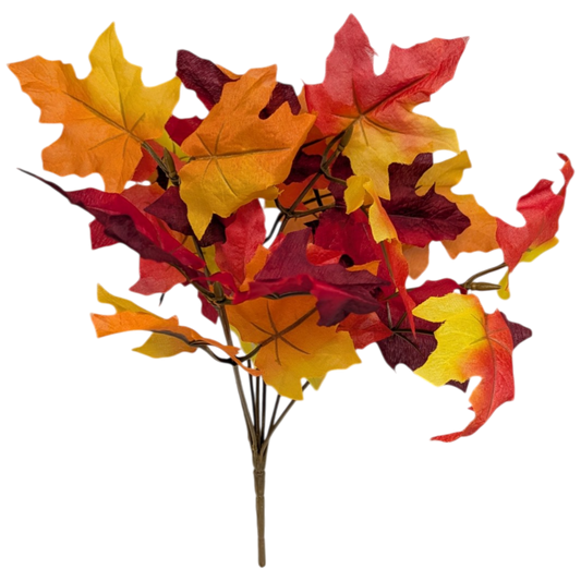 14-Inch Autumn Maple Leaf Bush