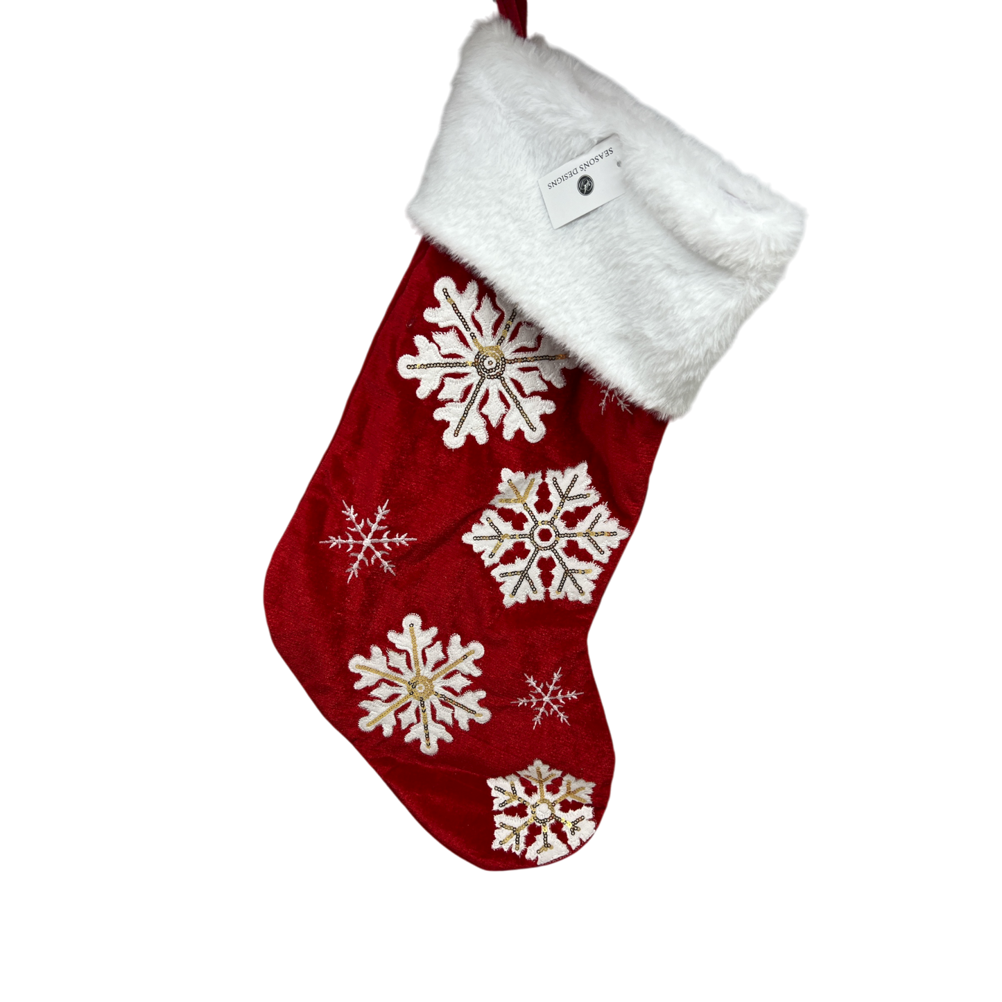 Red Snowflake Stocking