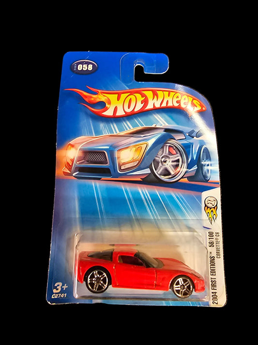 Hot Wheels 2004 First Editions Red Corvette C6