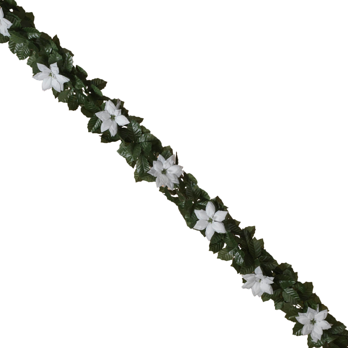 Poinsettia and Holly 20" Chain Garland -