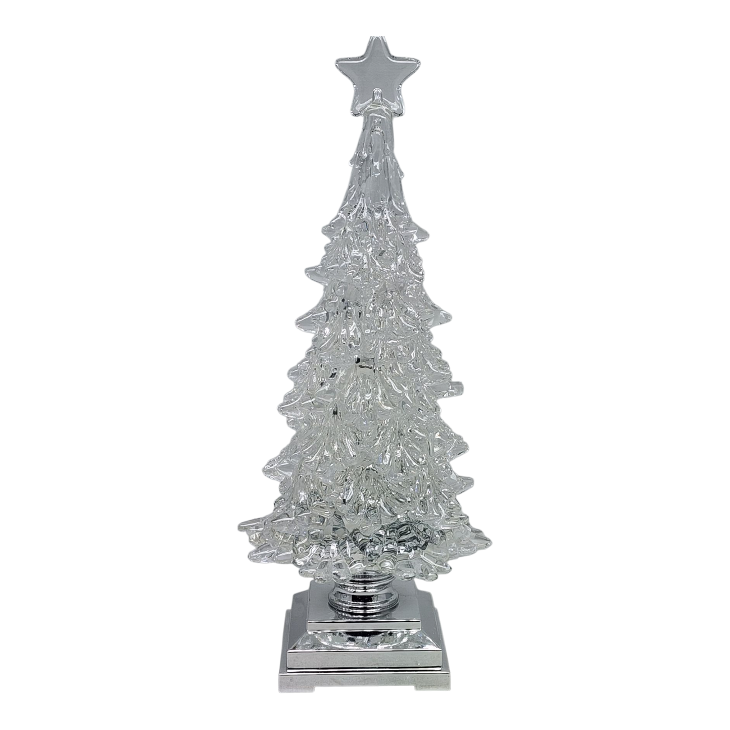 Twinkling Frost Lighted Waterglobe Tree - 12.5"