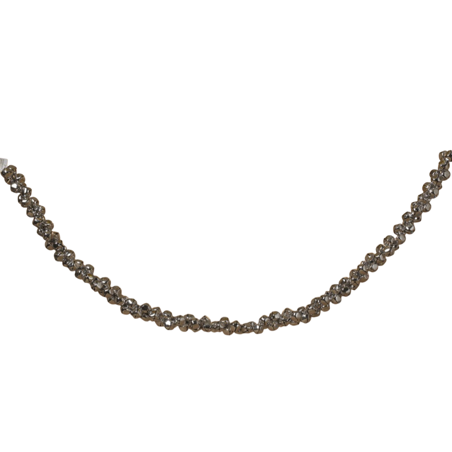70 Inch Metal Jingle Bell Garland - Silver