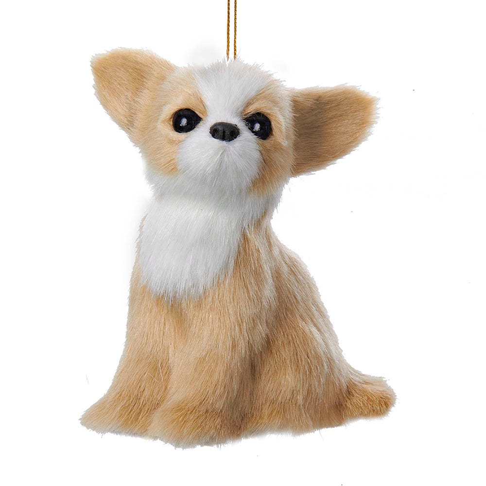 Plush Puppy Chihuahua Ornament
