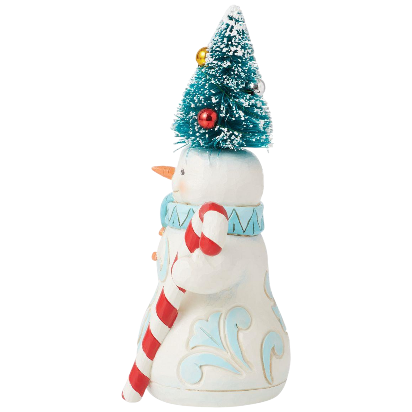 Snowman with Sisal Tree Hat Figurine