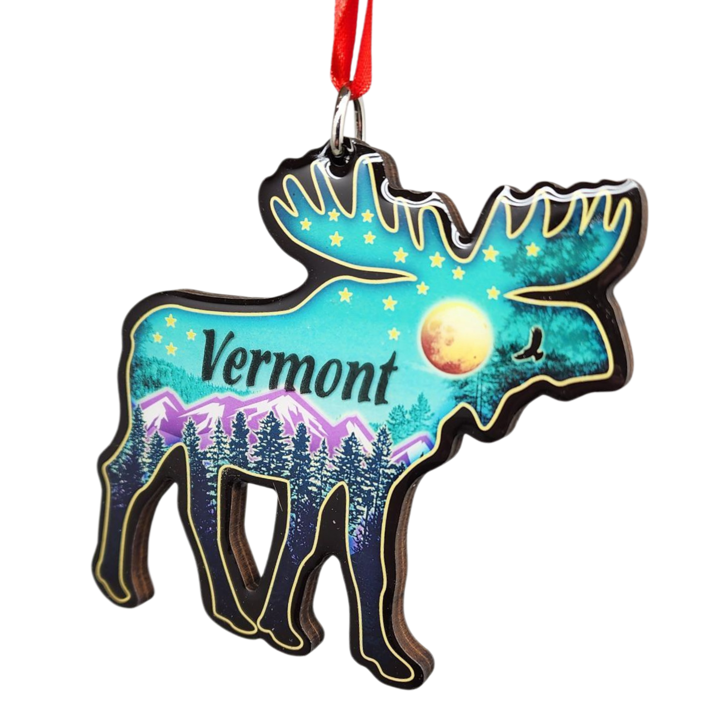 Vermont Nightfall Moose Ornament