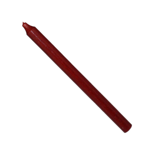 Rustic Taper Dinner Candle - 12 Inch Bordeaux
