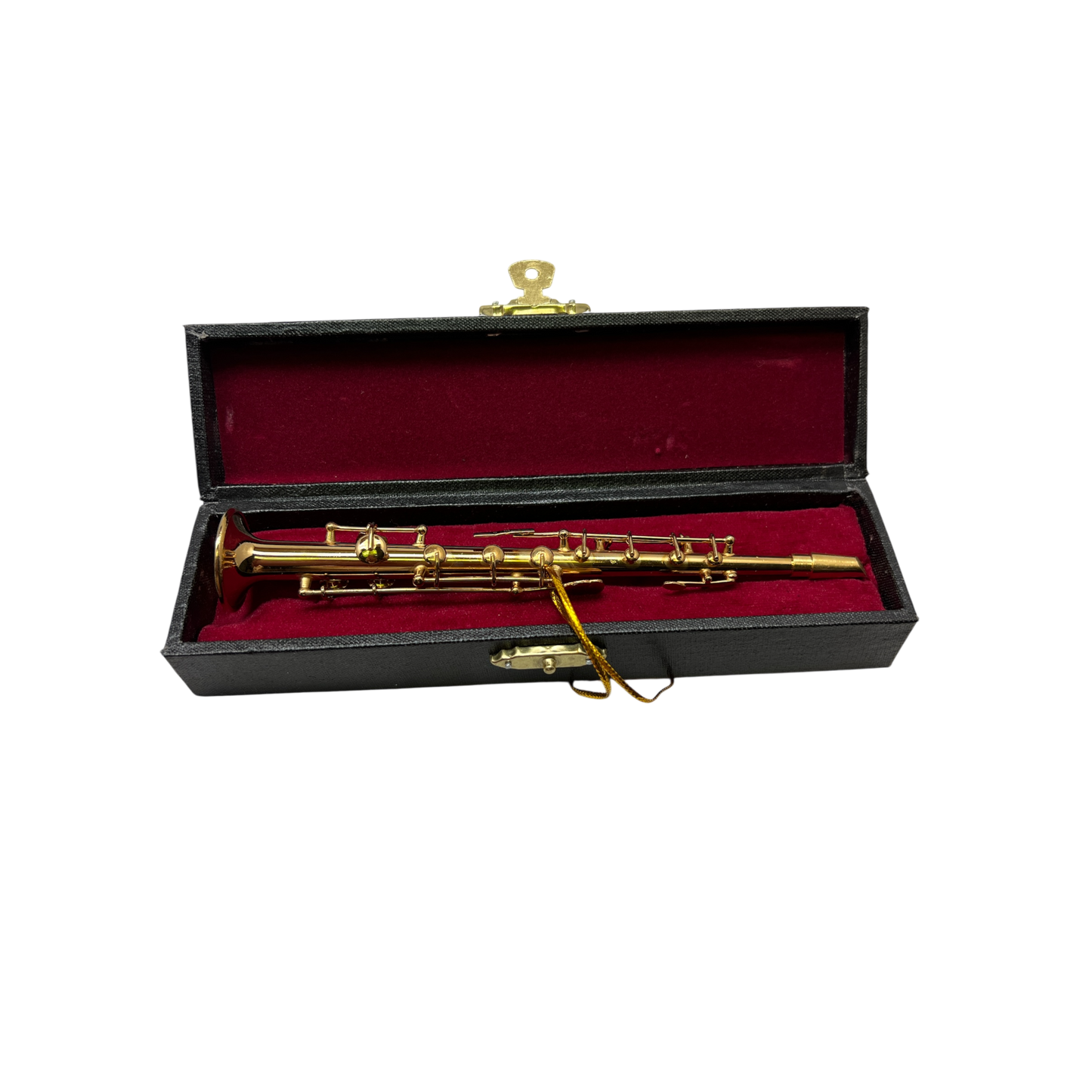 Brass Clarinet Ornament In A Case