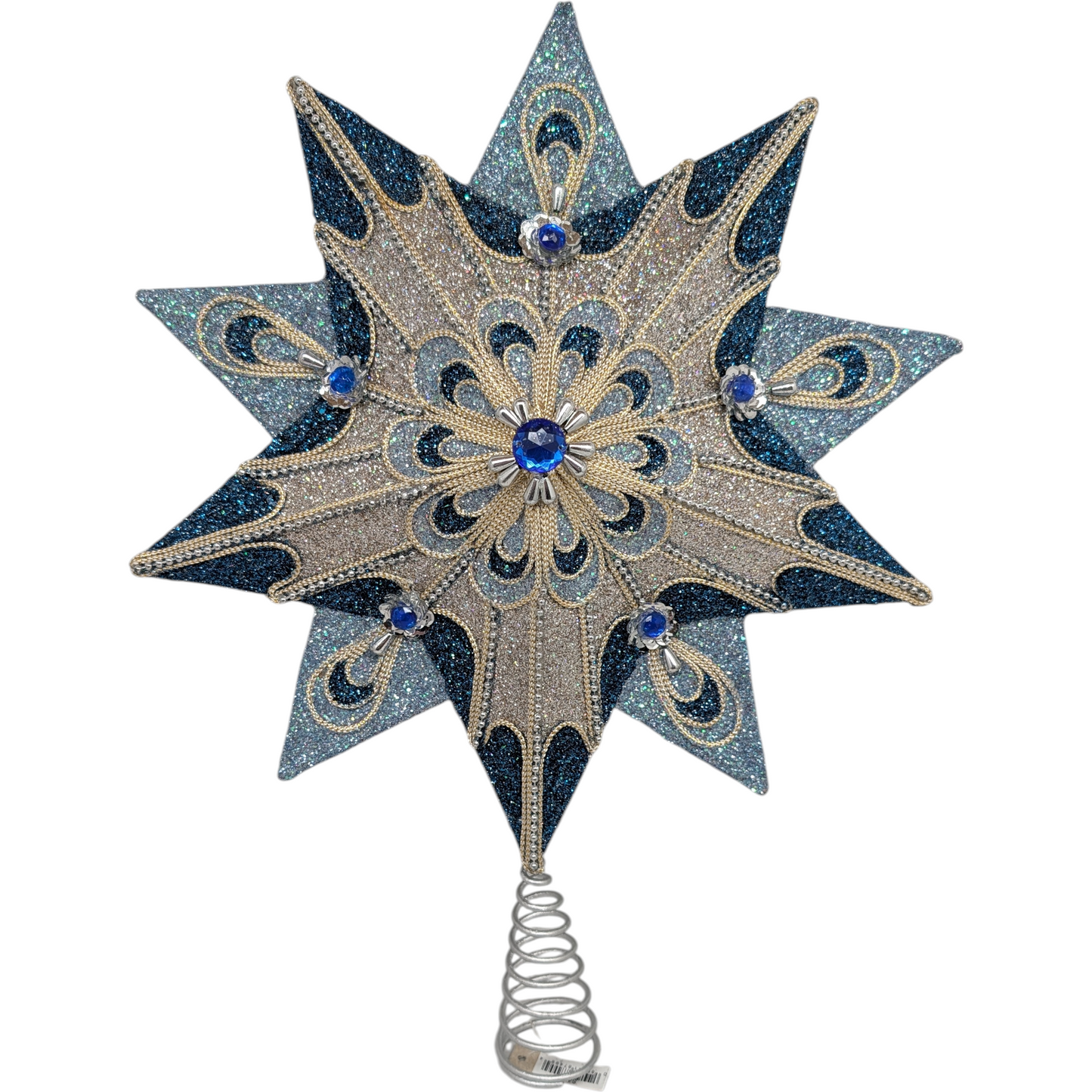Blue Radiance 10 Point Star Treetopper- 16 Inch