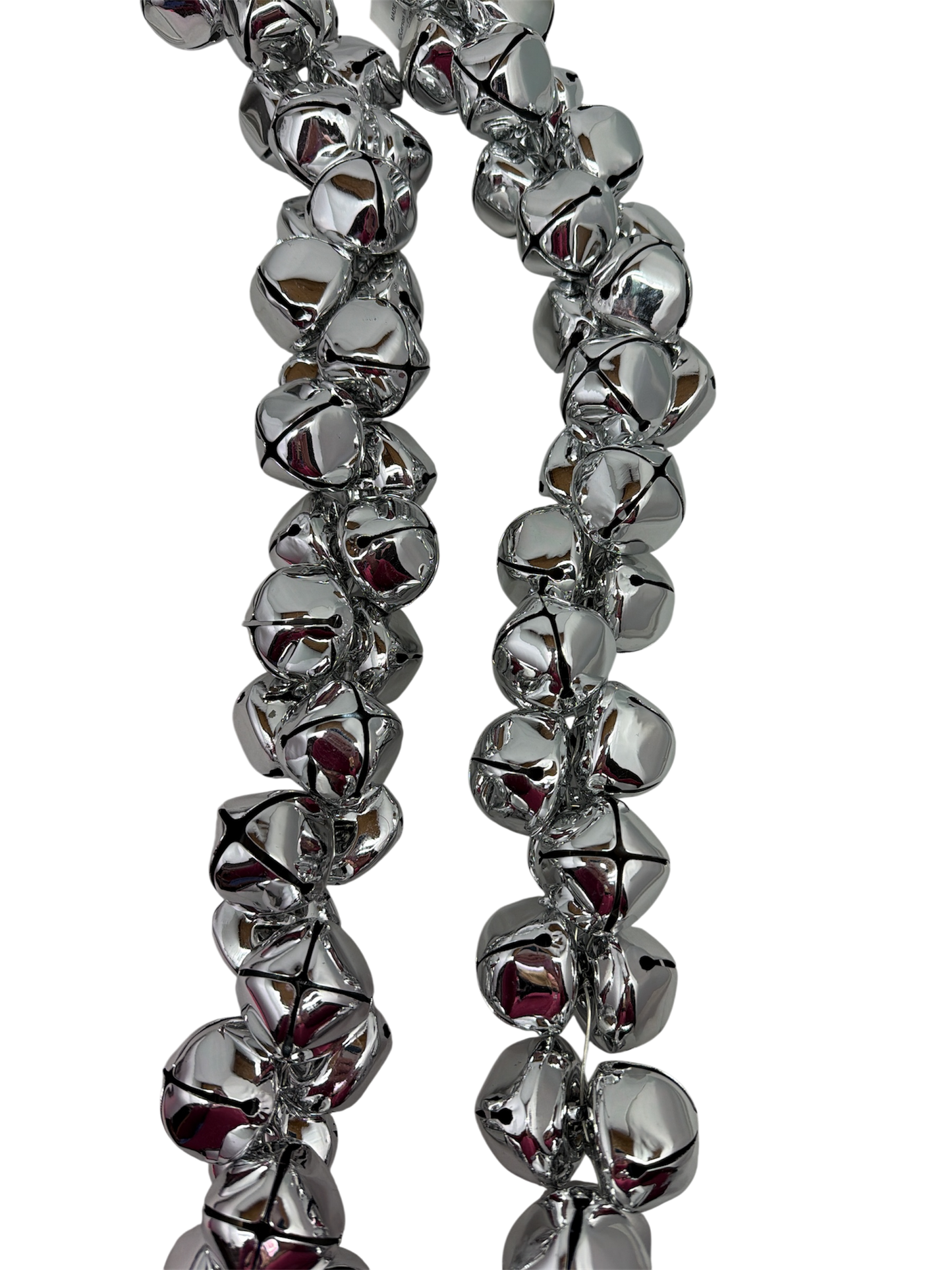 70 Inch Metal Jingle Bell Garland - Silver