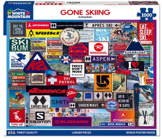 Gone Skiing  - 1000 Piece Jigsaw Puzzle