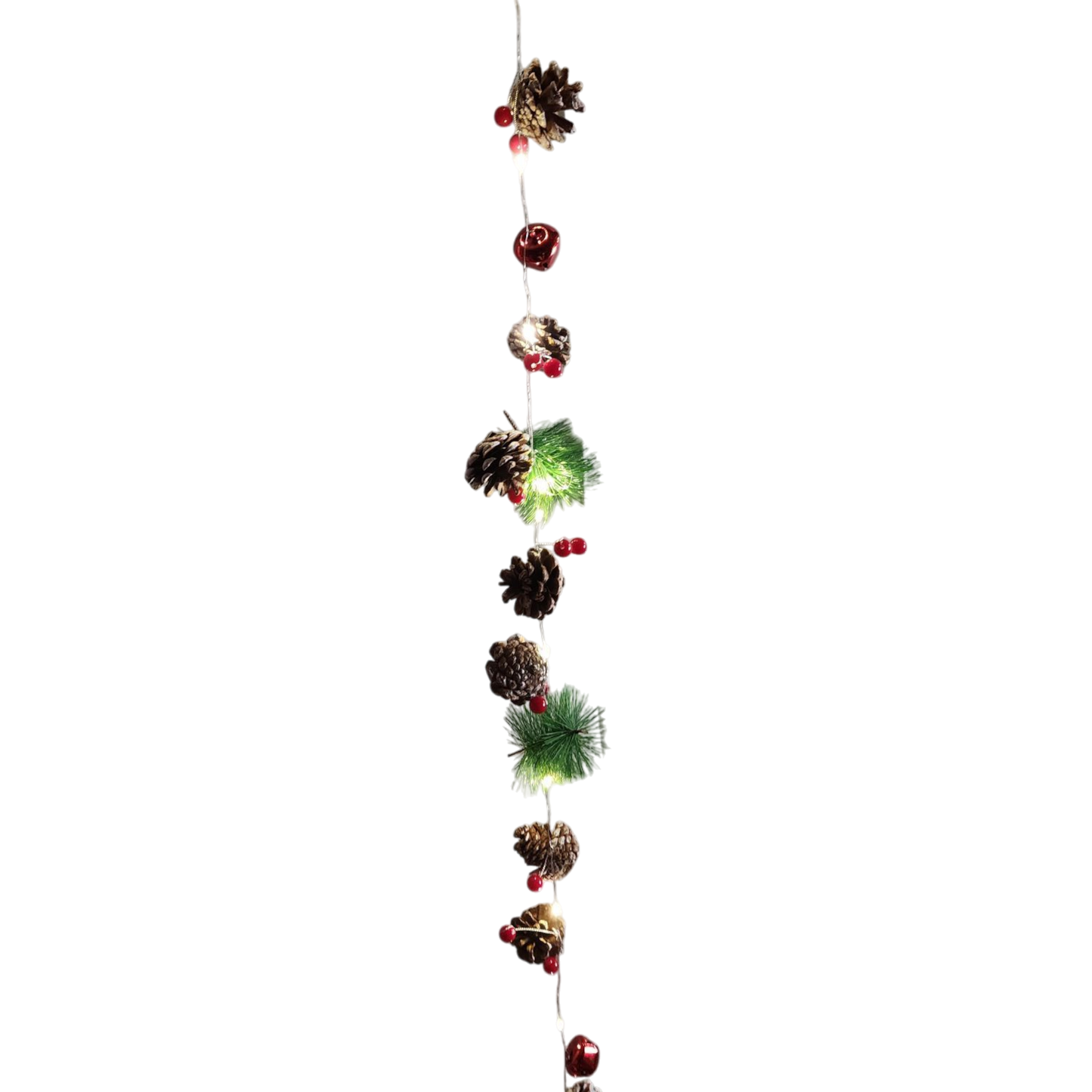 Lighted Pinecone Garland