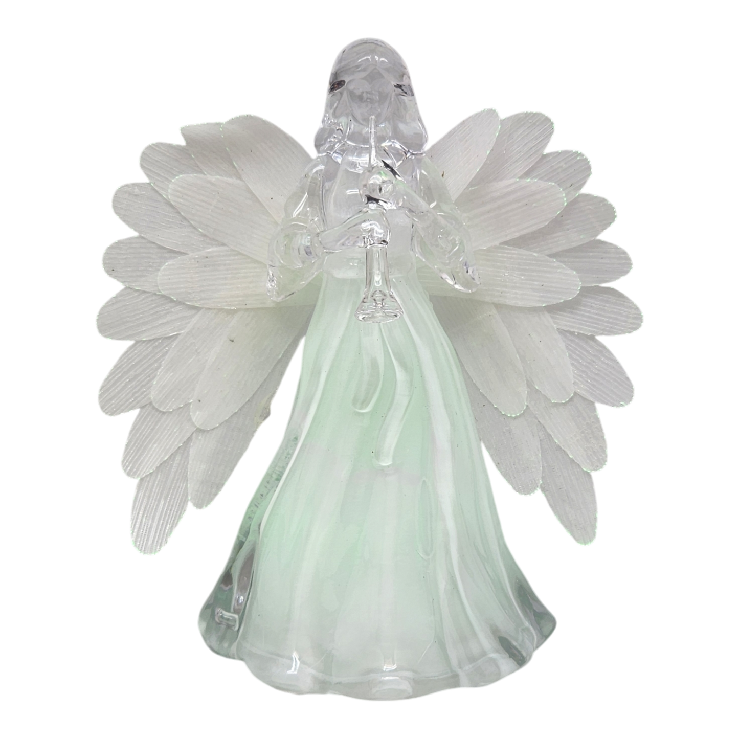 Lighted Acrylic Angel - Horn