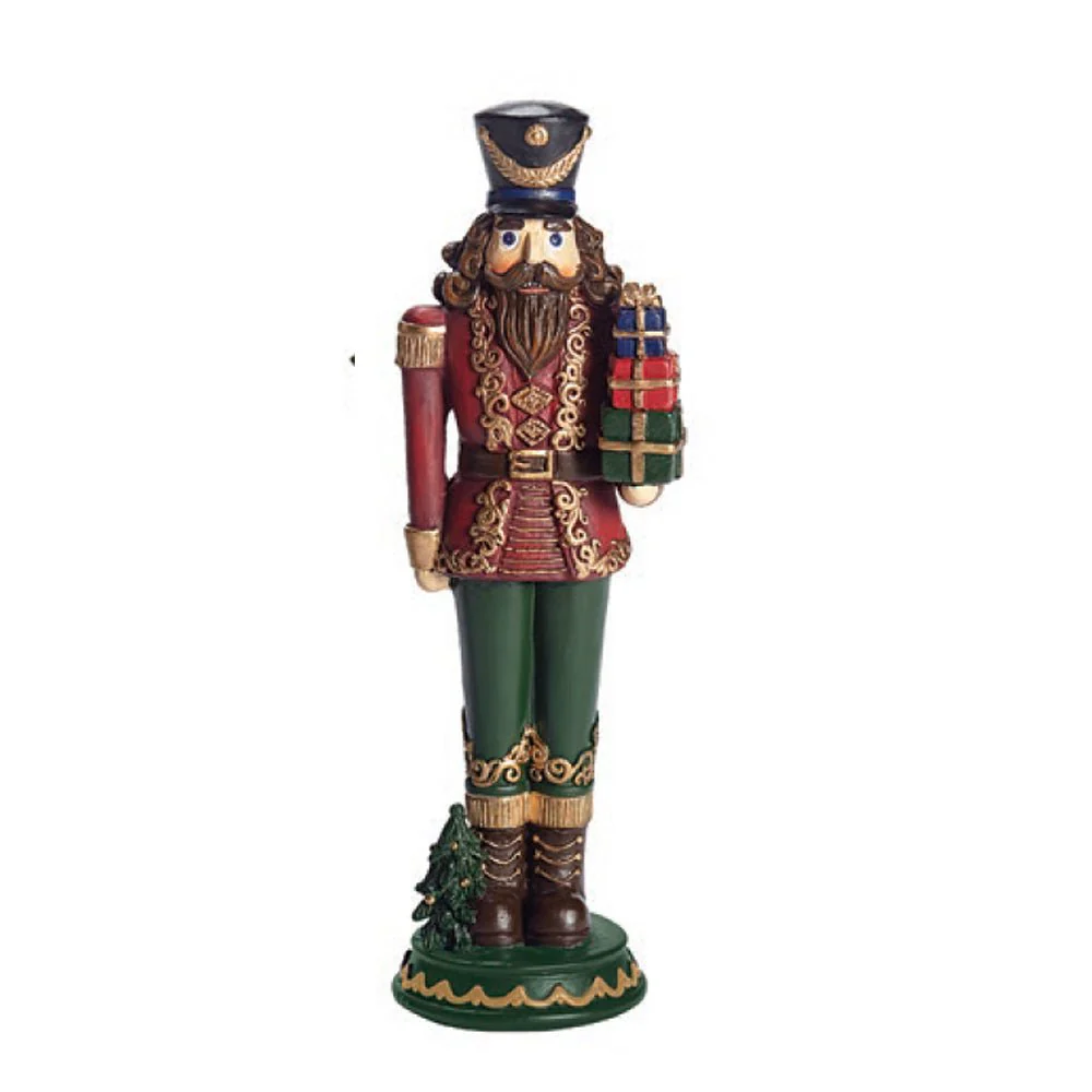 Gift-Bearing Holiday Nutcracker Figure - 9.5 Inch