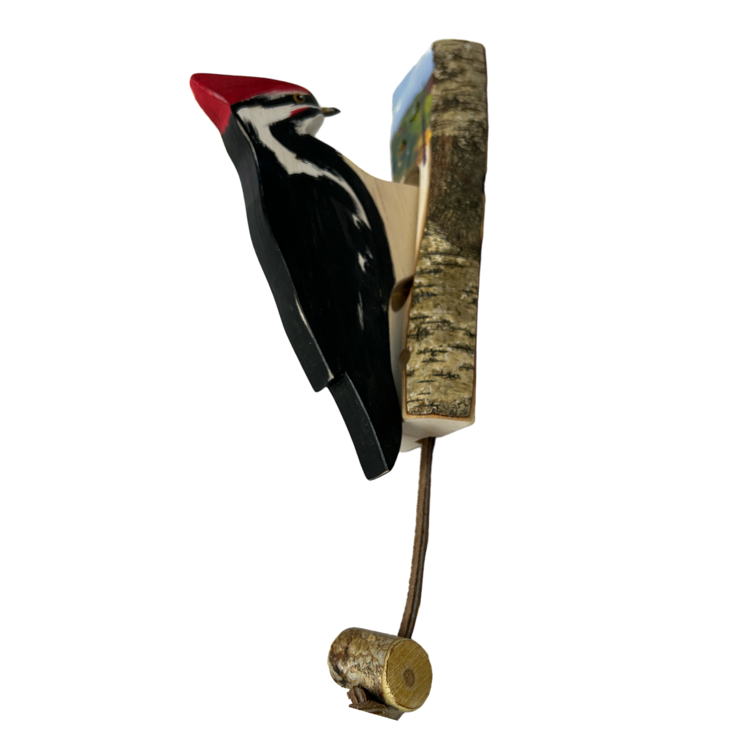 Wooden Bird Door Knockers - Piliated Woodpecker