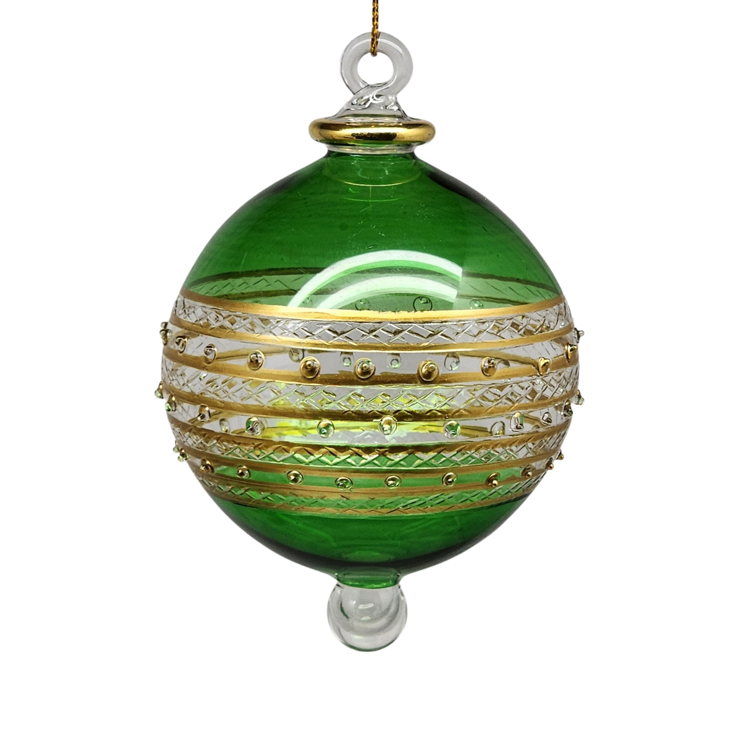 Ring Etched Stipple Ball - Green
