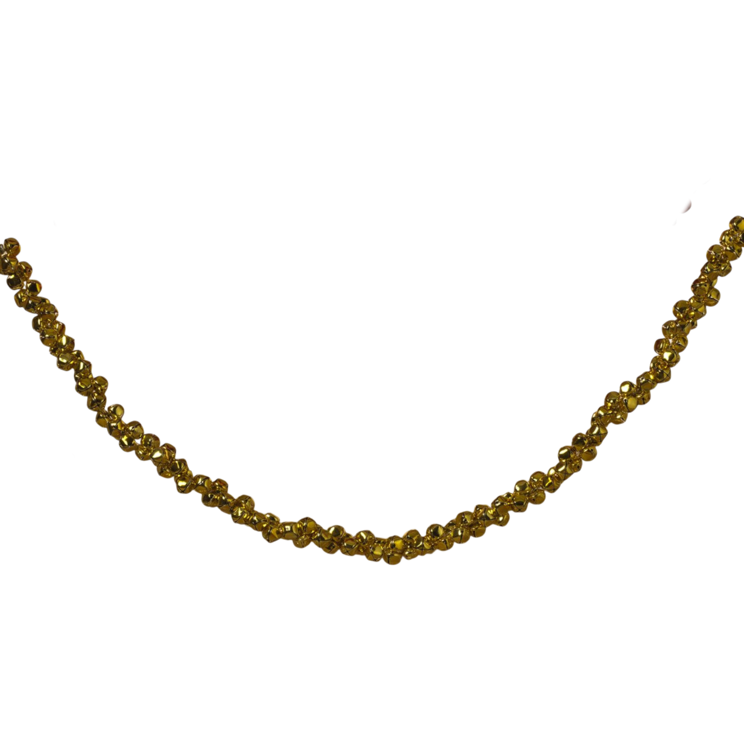 70 Inch Metal Jingle Bell Garland - Gold