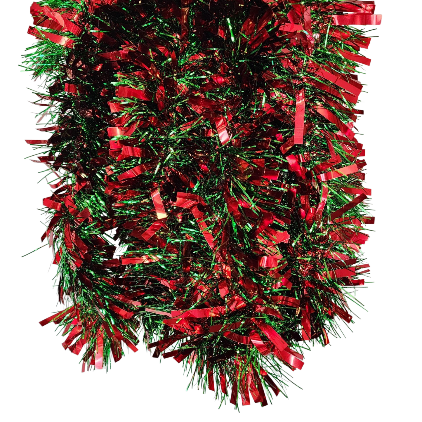 12 foot 6 Ply Luxury Tinsel Garland - Red/Green