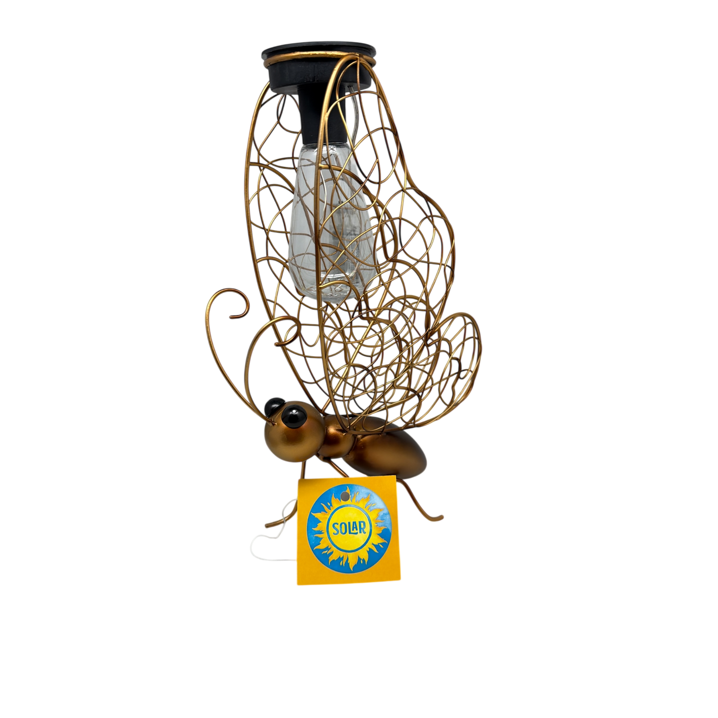 Solar Lighted Metal Butterfly Table Accent
