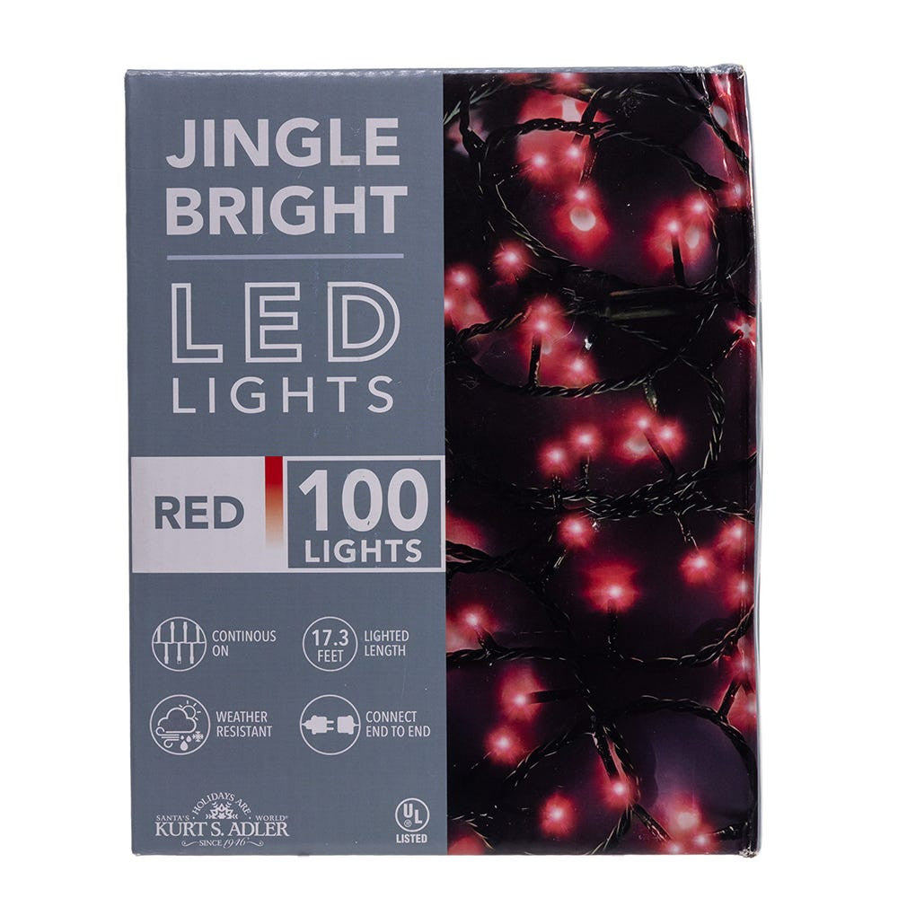 Jingle Bright 100 LED Light Set - Red