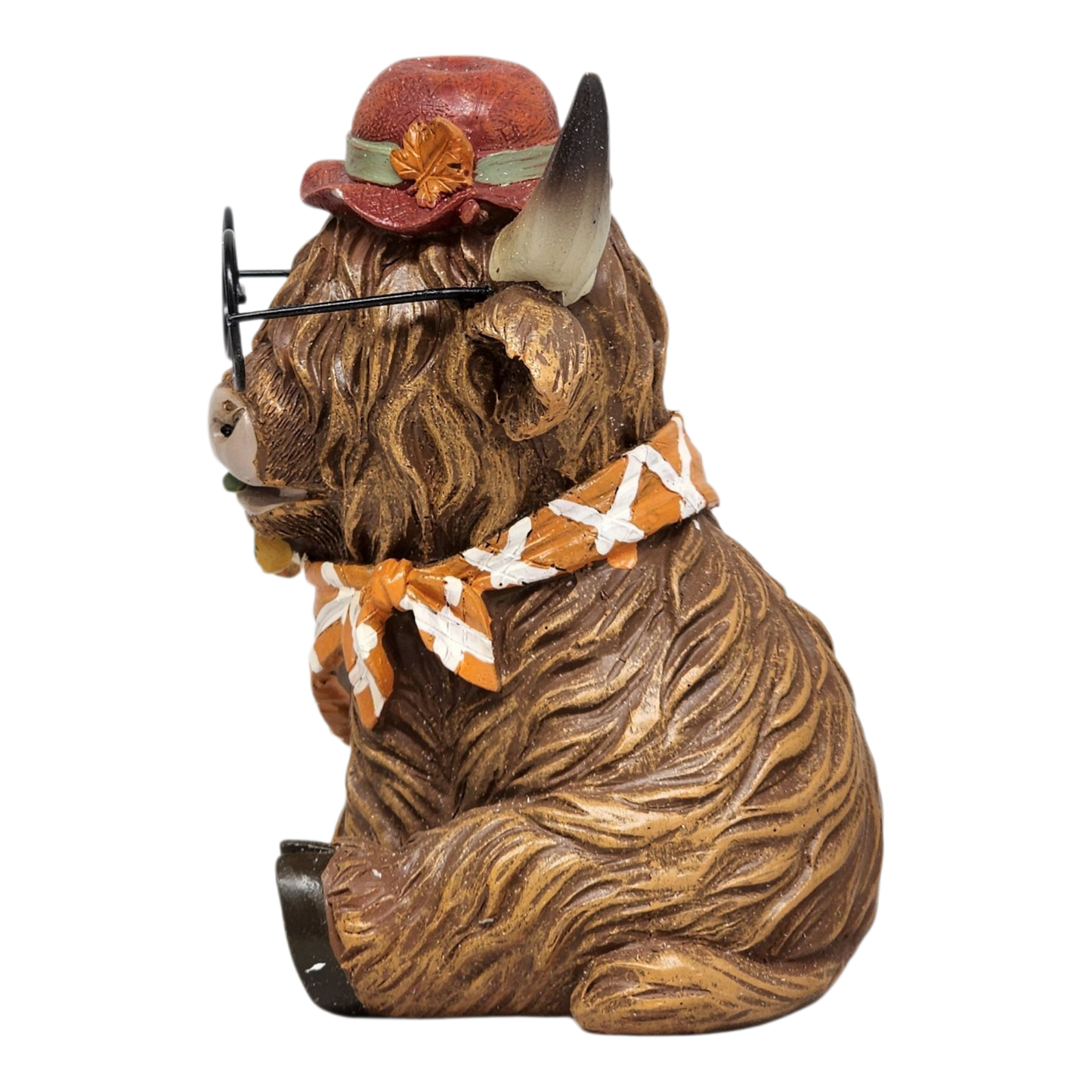 Dapper Highland Cow Figurine - Girl - 5 Inch