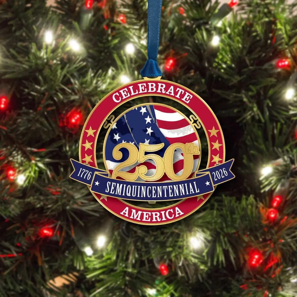 2026 Celebrate America Metal Ornament