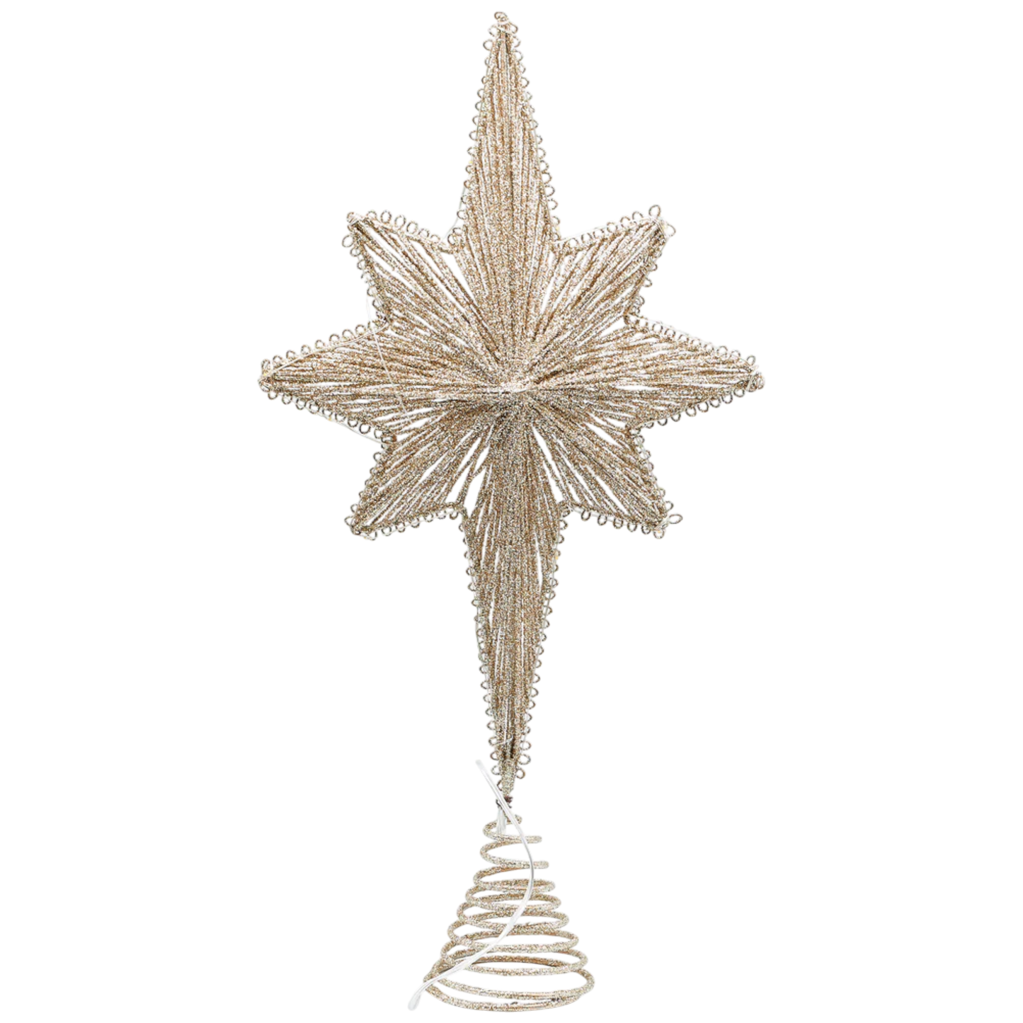 Golden Glow LED Star Tree Topper - Sixteen Inches