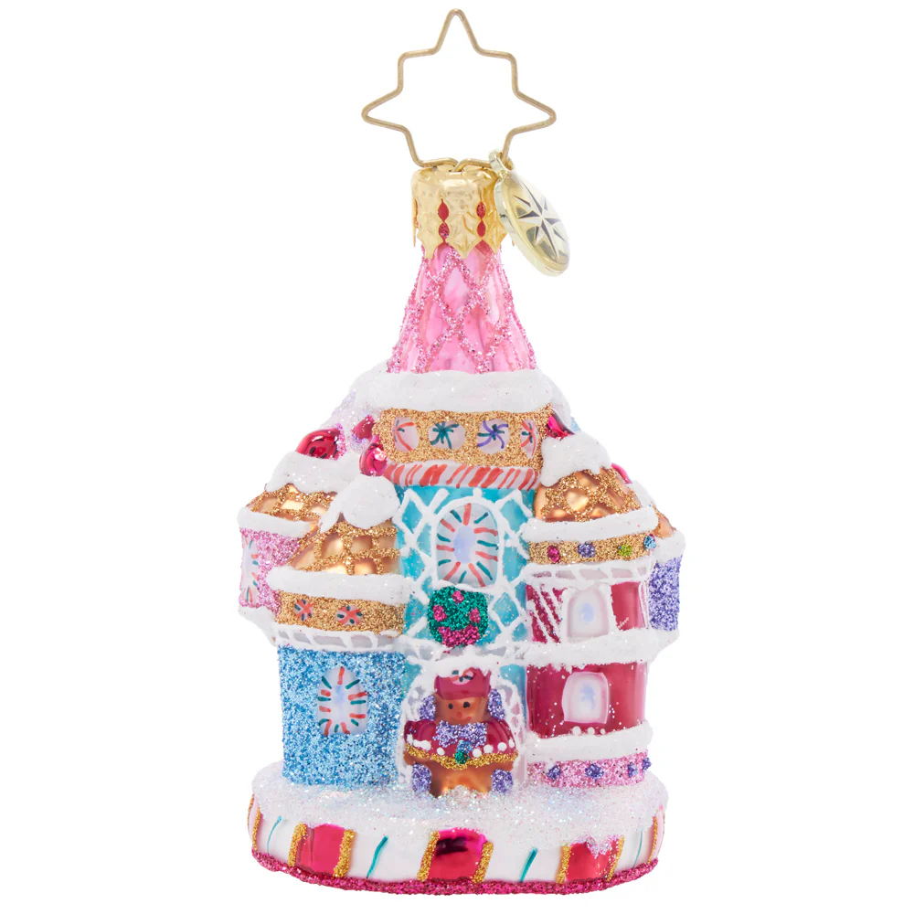 Christopher Radko Little Gem Glass Ornament - Candy Cane Castle