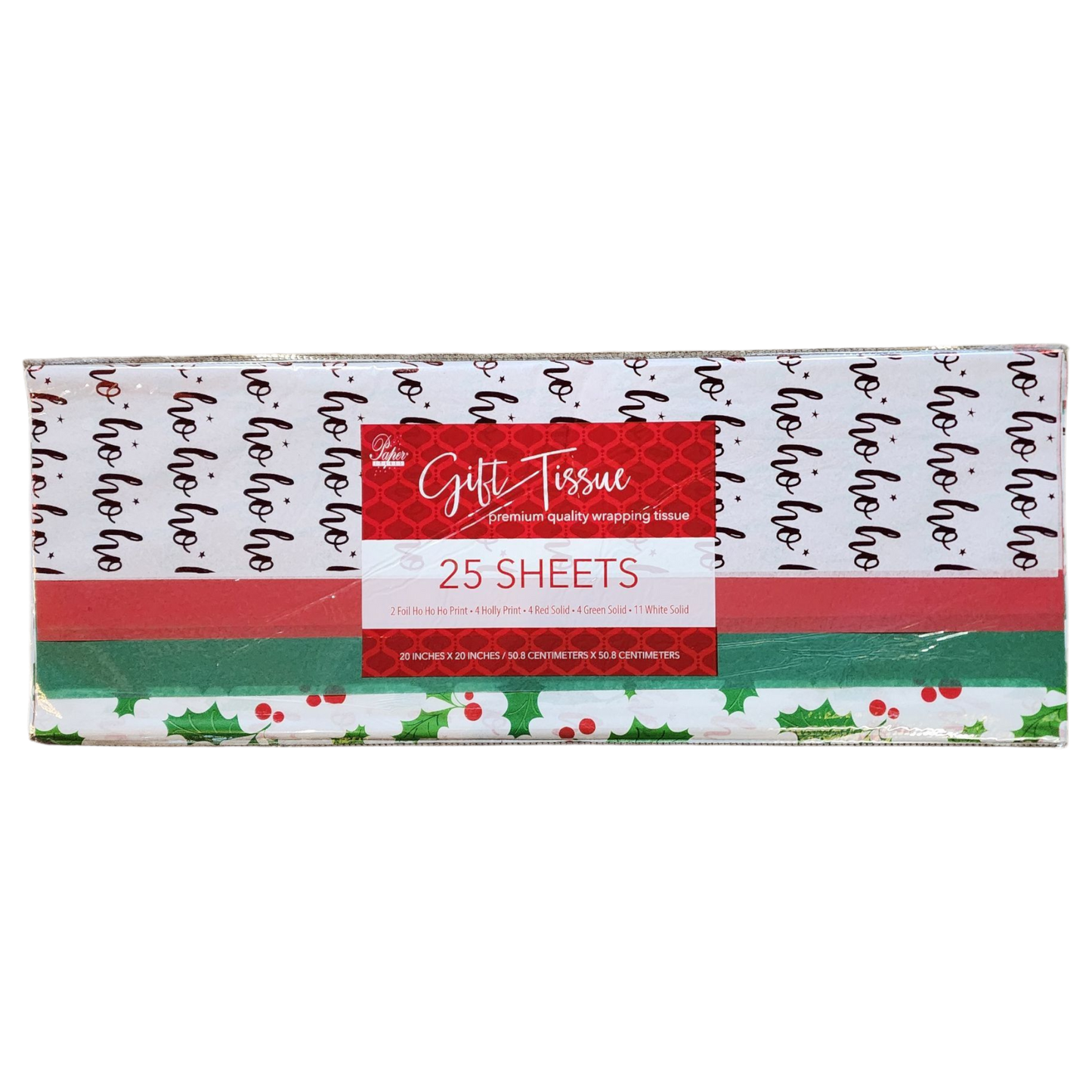 Holiday Gift Tissue Assortment - Ho Ho Ho and Holly