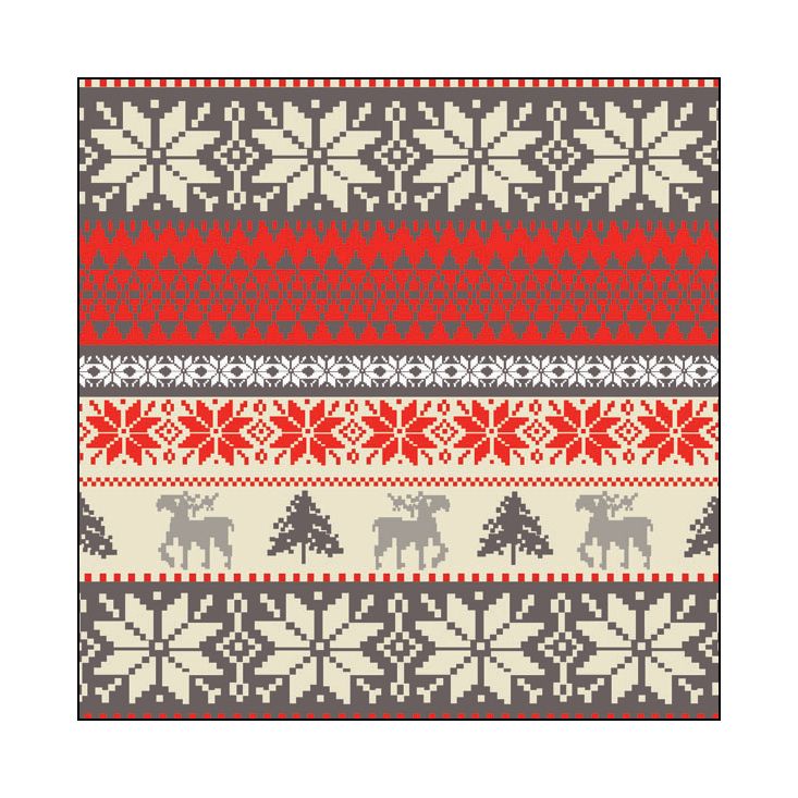 Paper Cocktail Napkin - Nordic Winter - Cream