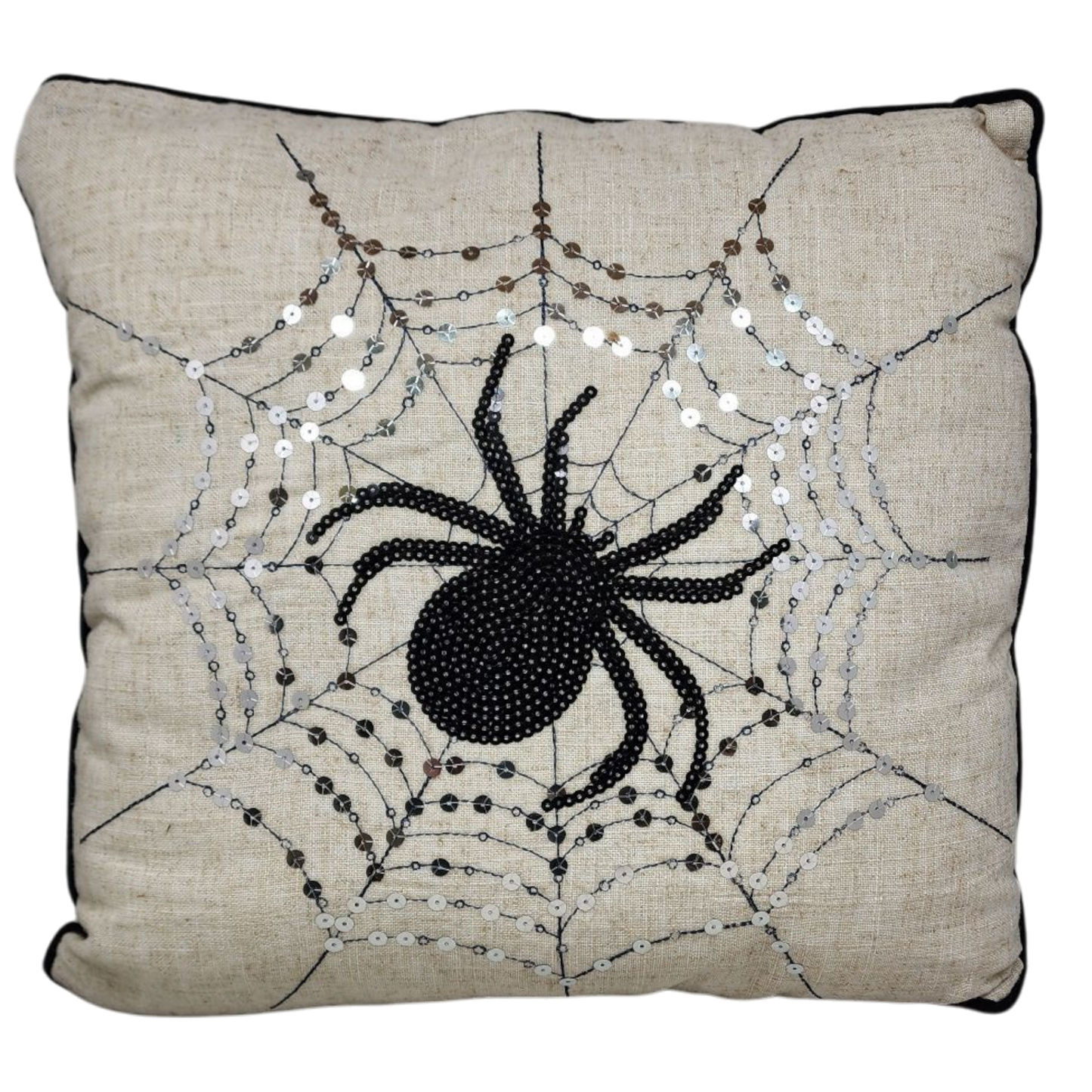 Sparkling Spider Web Pillow