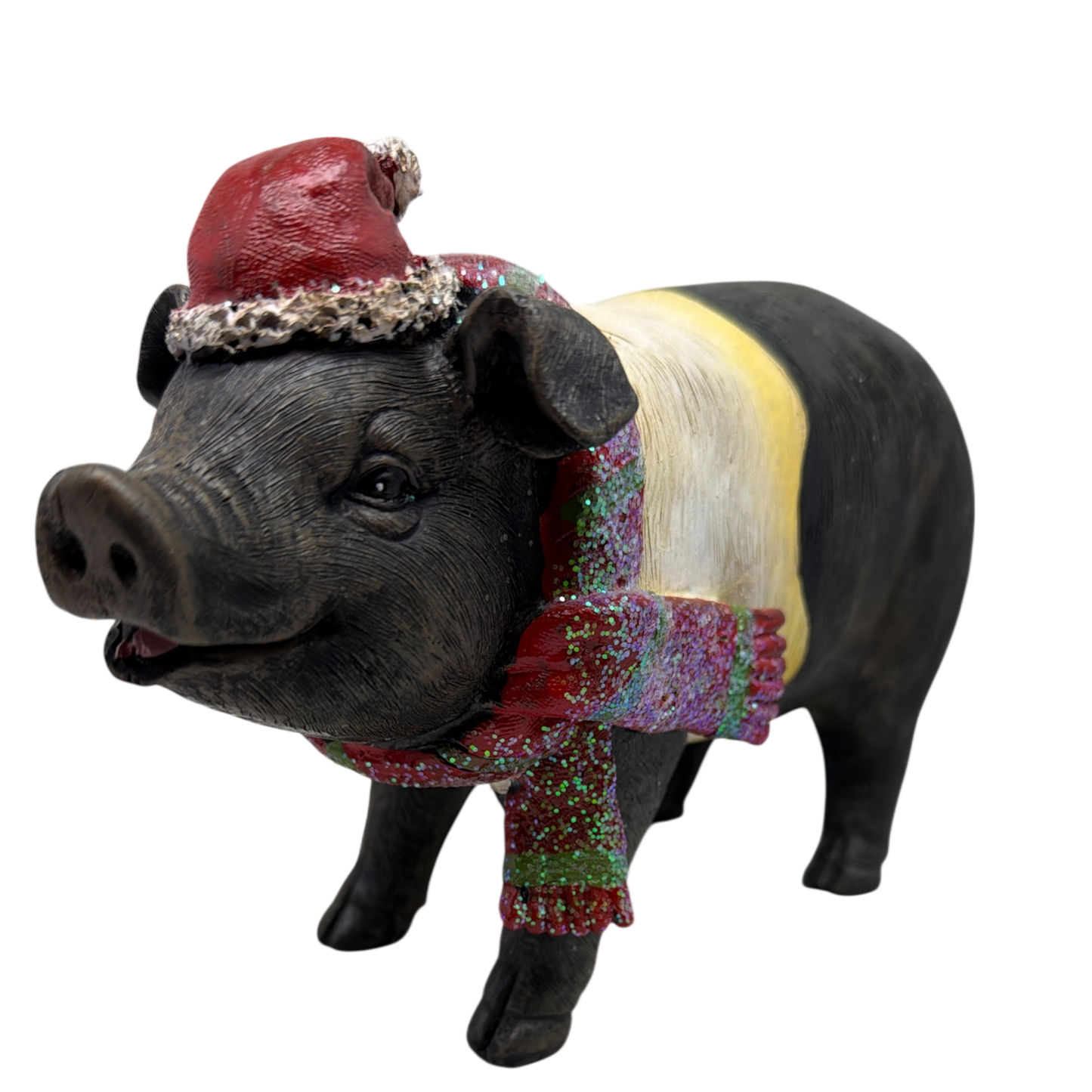 Pig Wearing Scarf Figurine