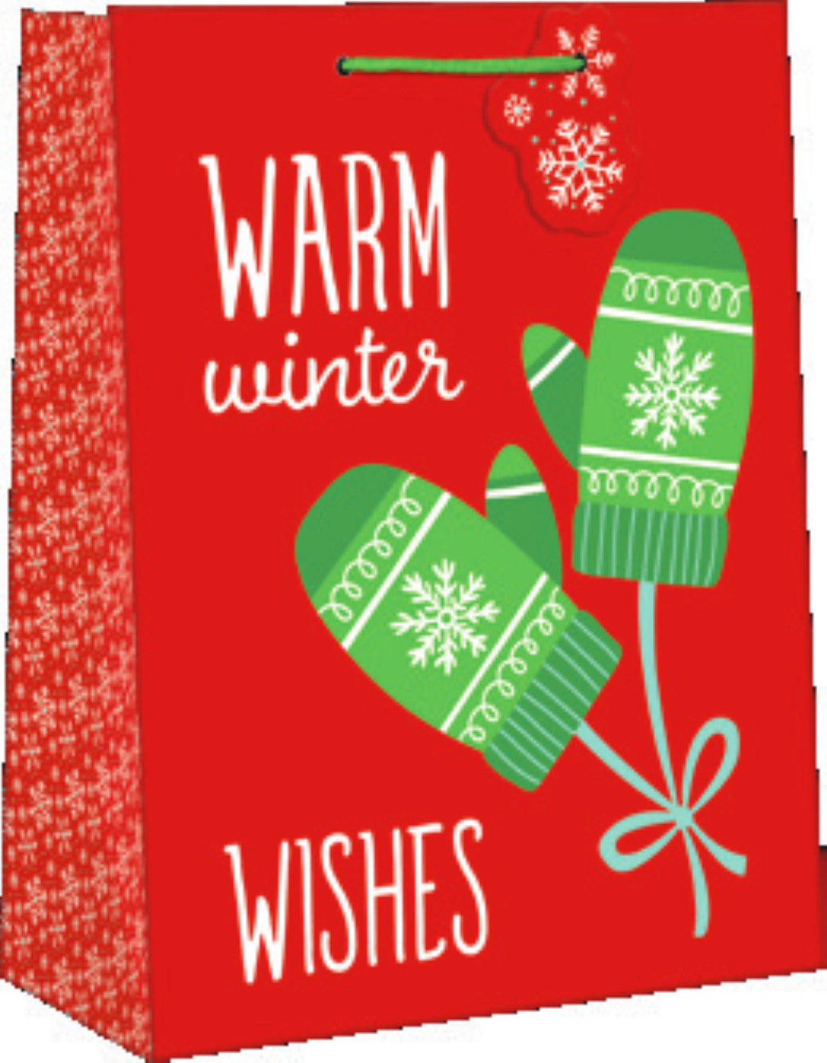Medium Sized Whimsical Giftbag - Warm Winter Wishes