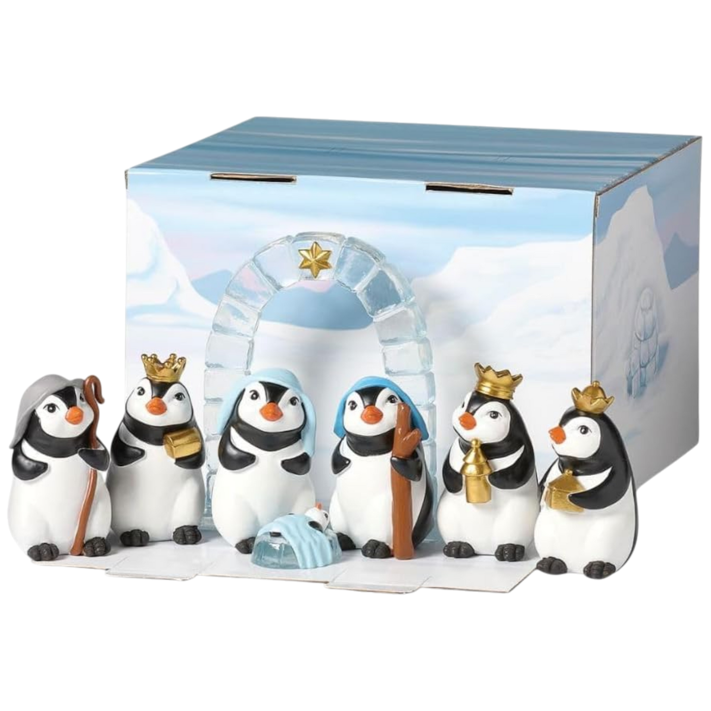 Penguin Pageant Nativity Set – 7 Piece Set