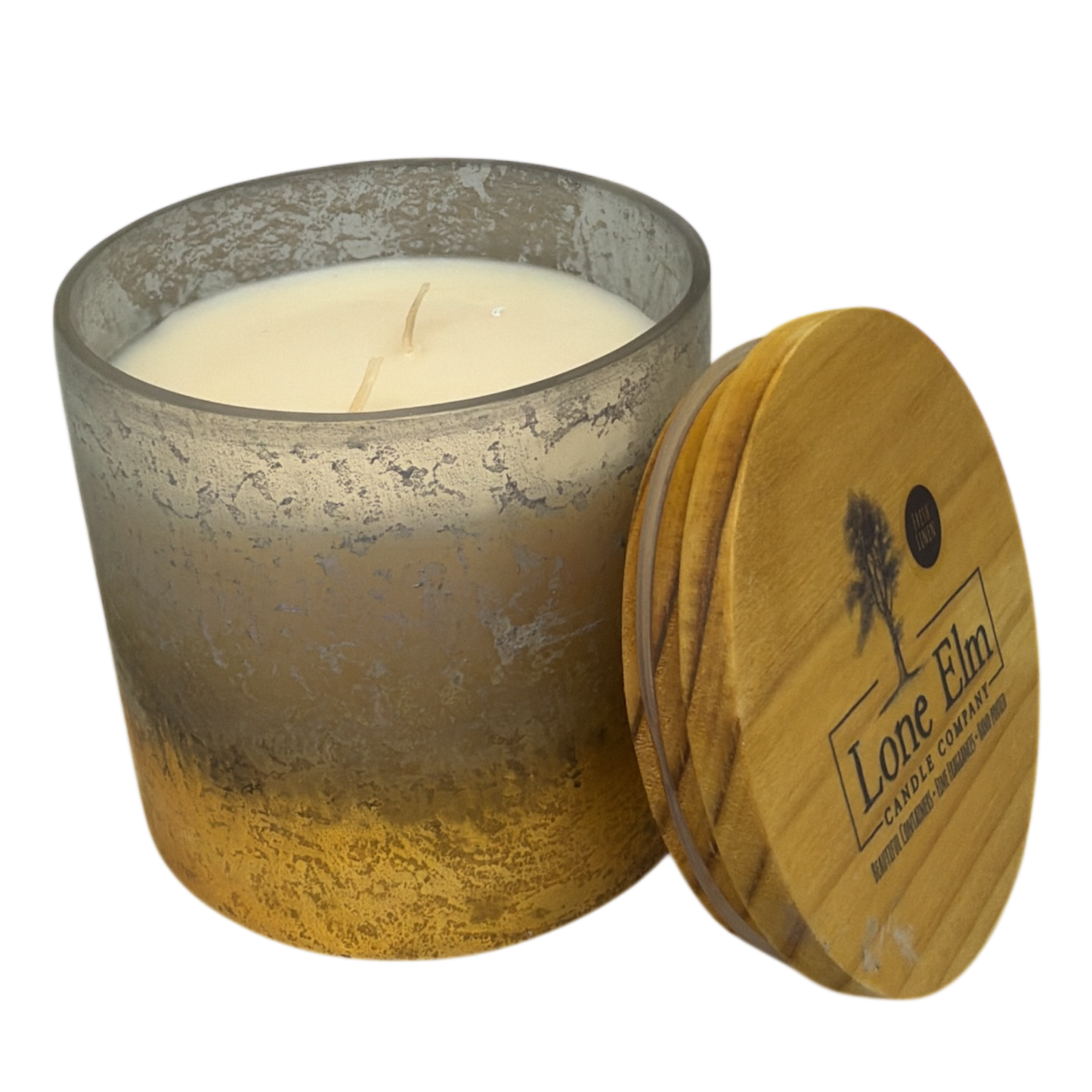 Candle in a Mercury Glass Jar - 4 Inch - Fresh Linen Scented