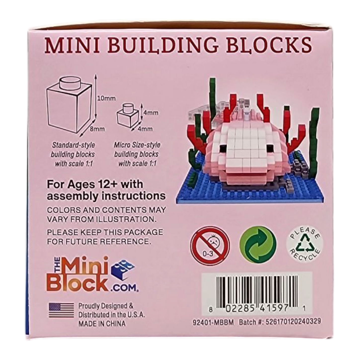 Mini Building Blocks - Axolotl