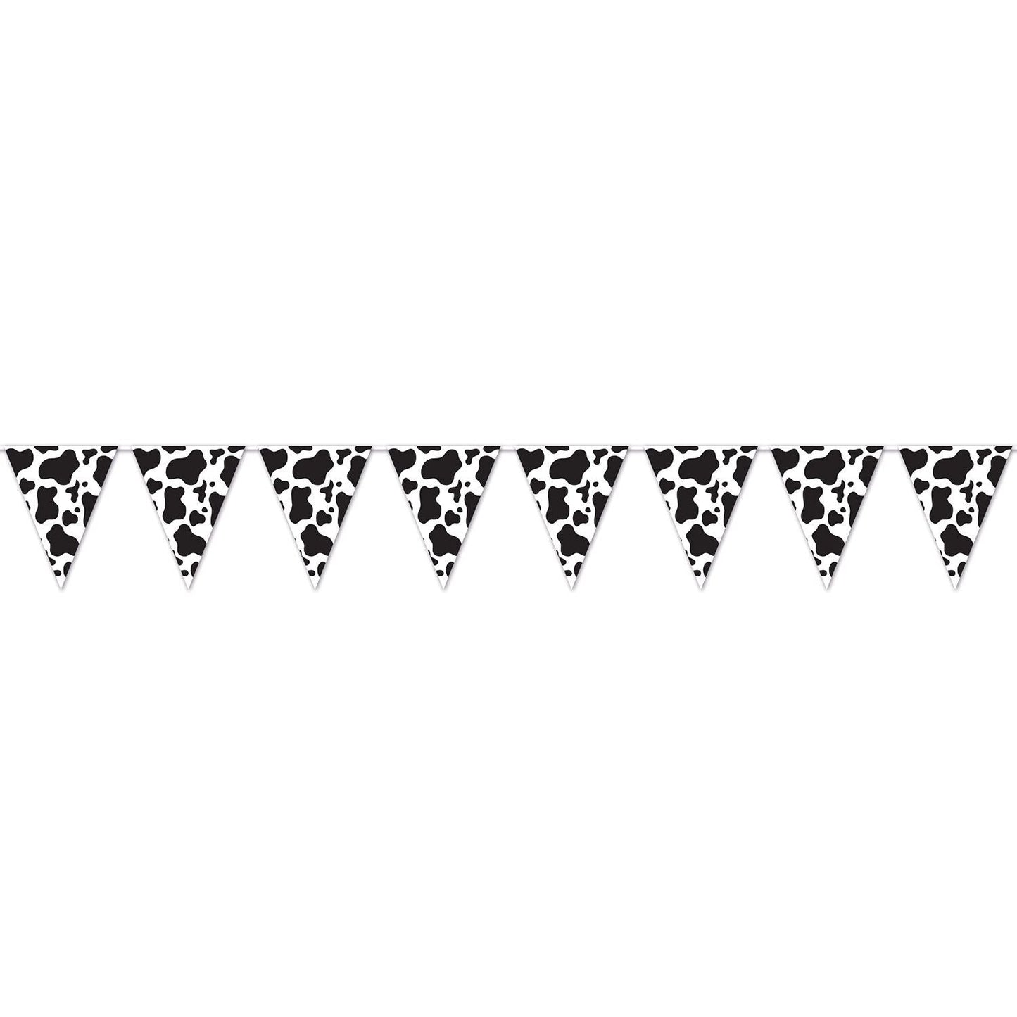 Cow Print Pennant Banner