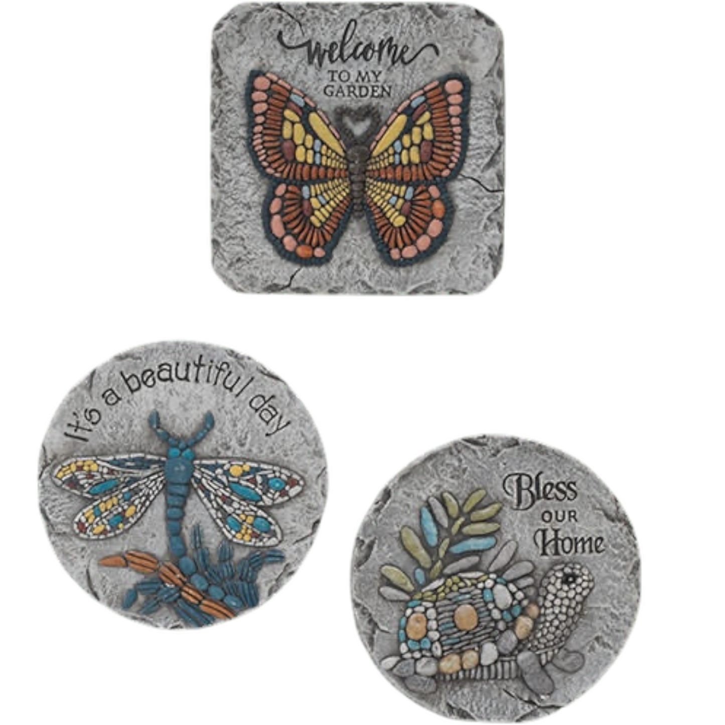 Cement Garden Friends Stepping Stone - Bless Our Home