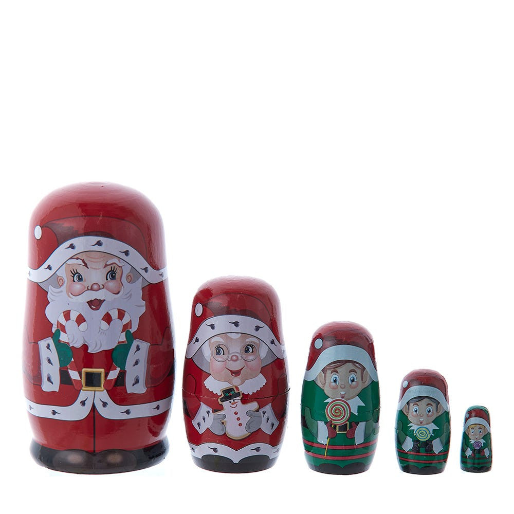 Santa Nesting Doll Set (5-Pieces)