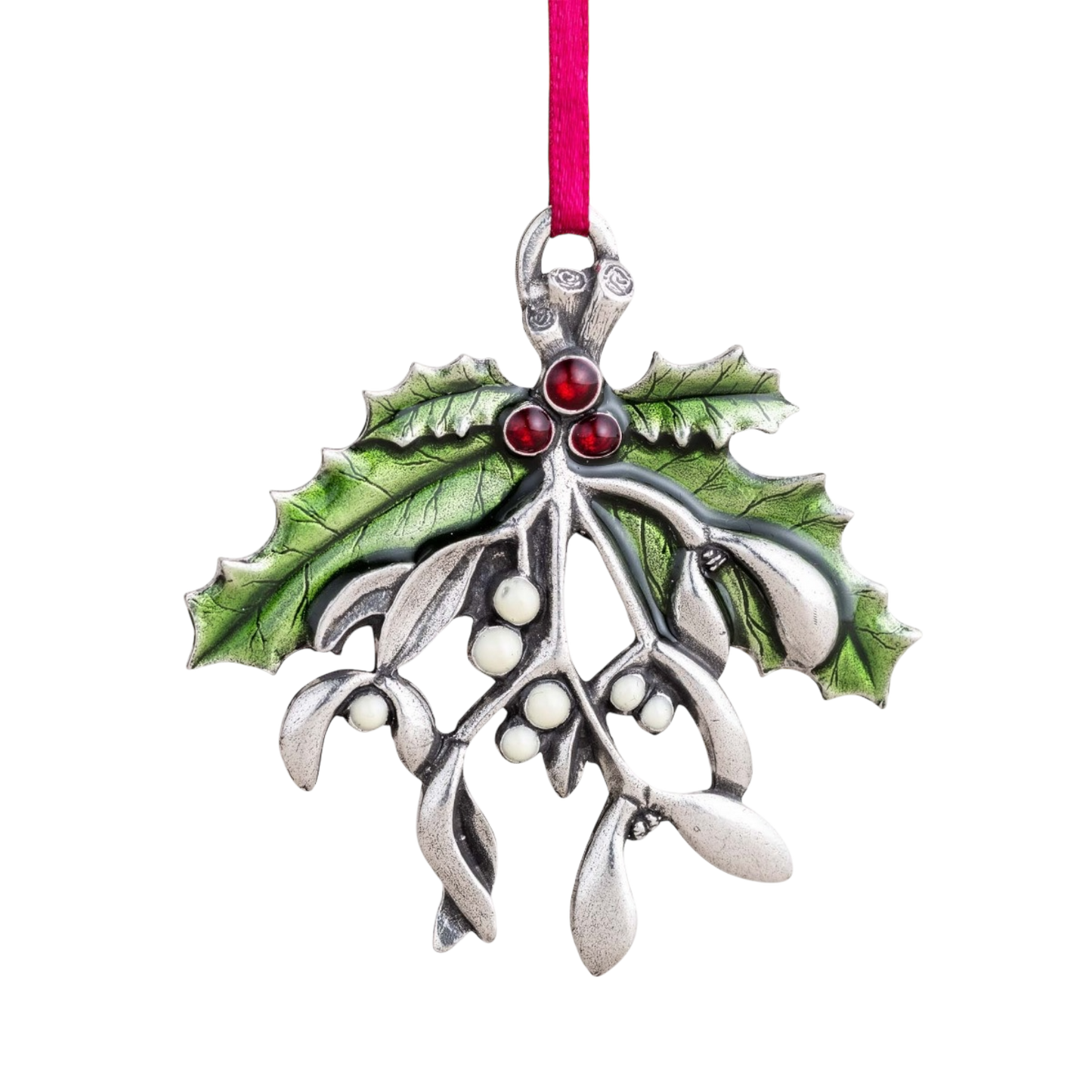 Mistletoe and Holly Ornament