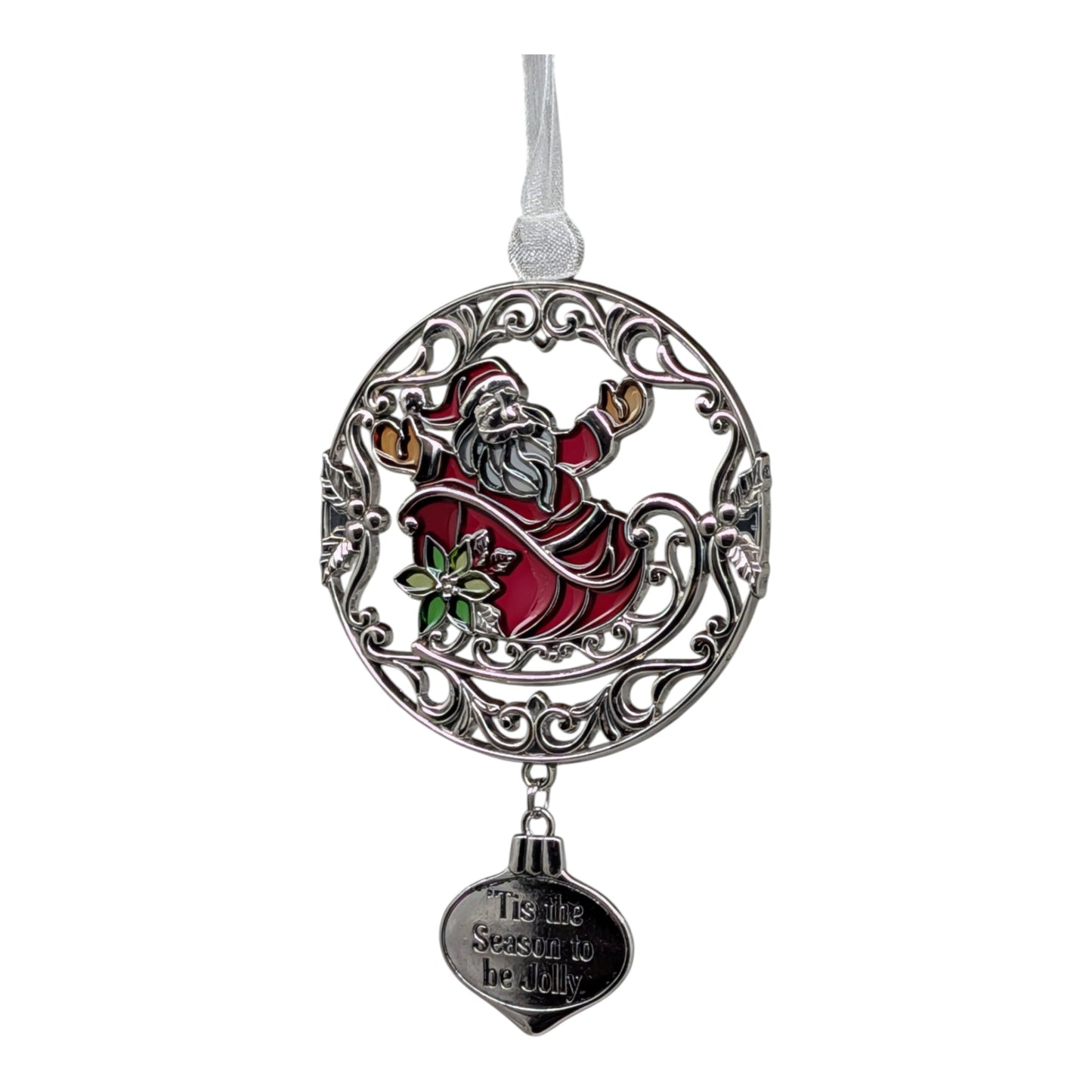 'Tis the Season to be Jolly Santa - Colors of Christmas Ornament