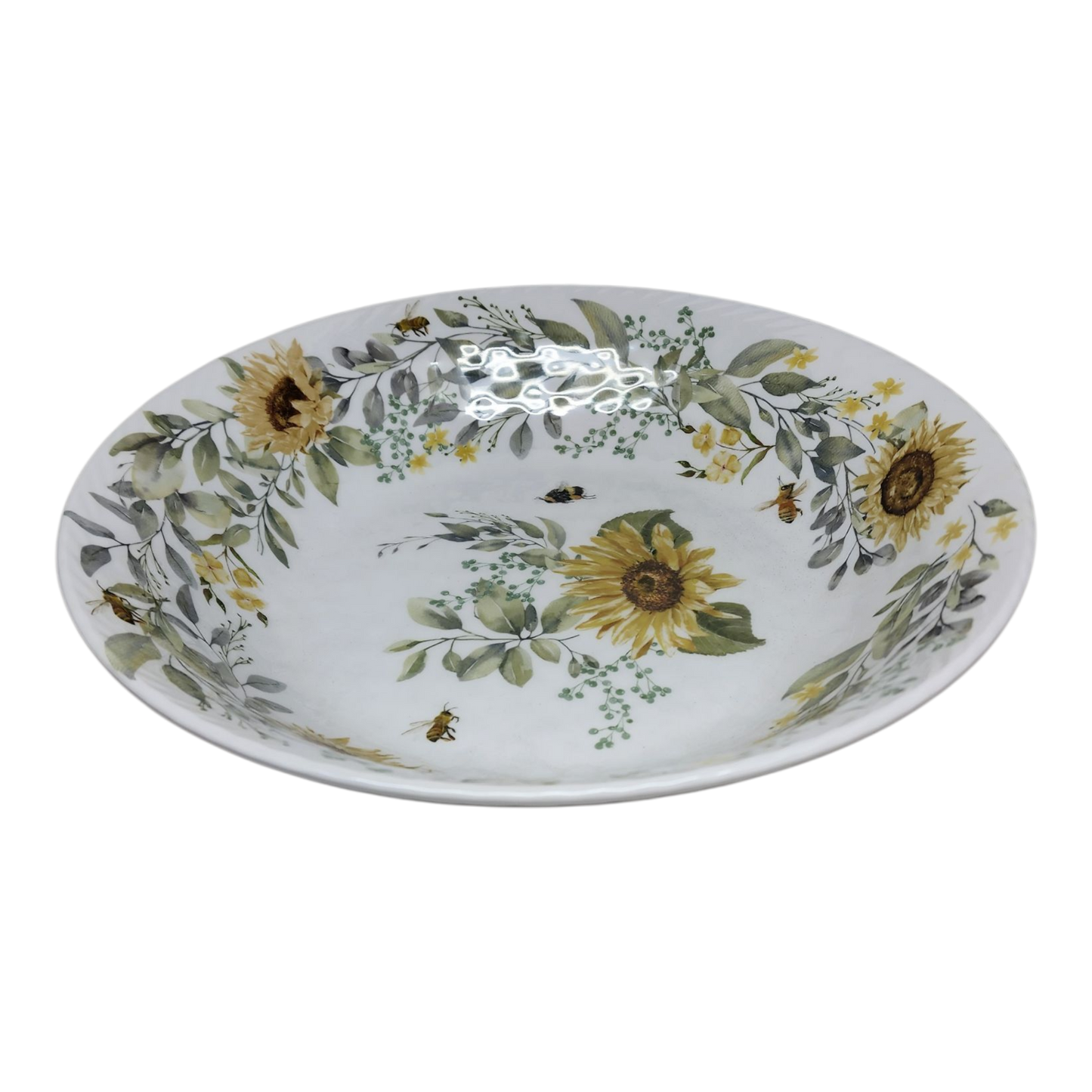 Melamine Bee Design Salad Bowl - 13 Inch