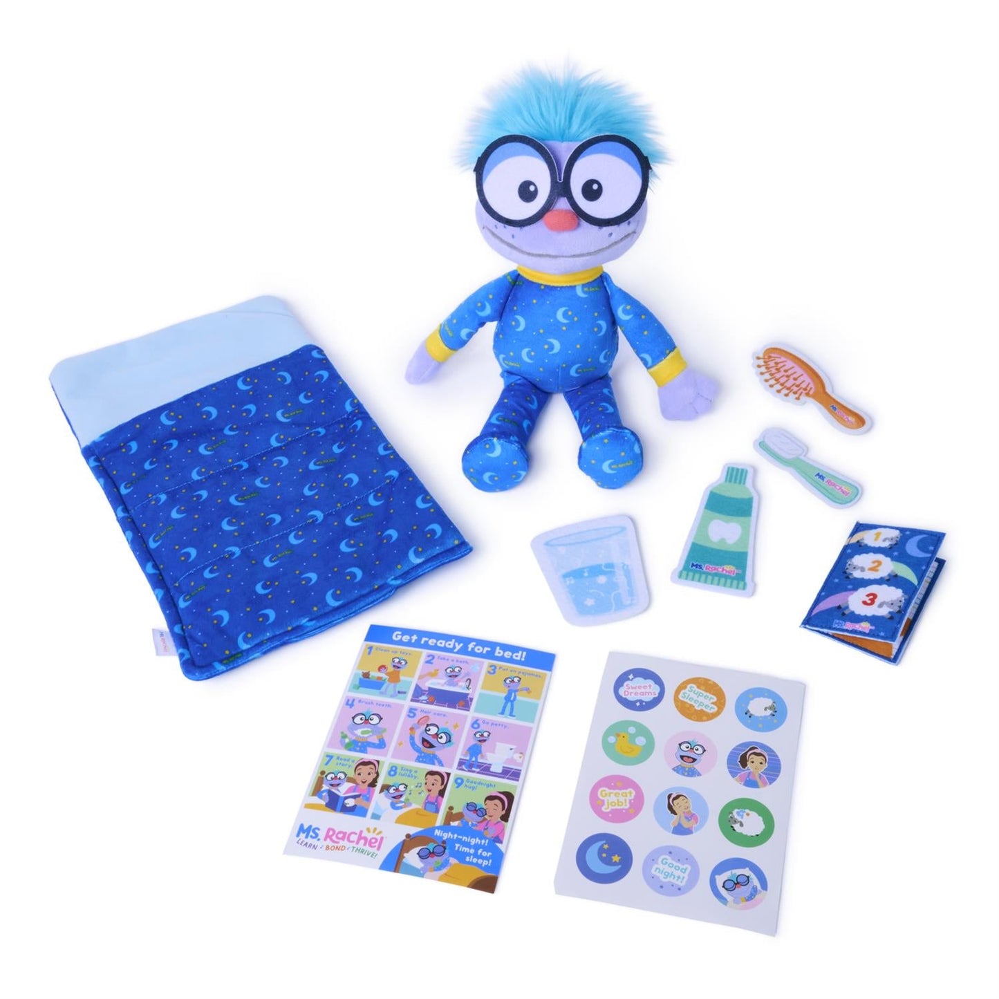 Ms. Rachel Goodnight Frankie Bedtime Plush Playset