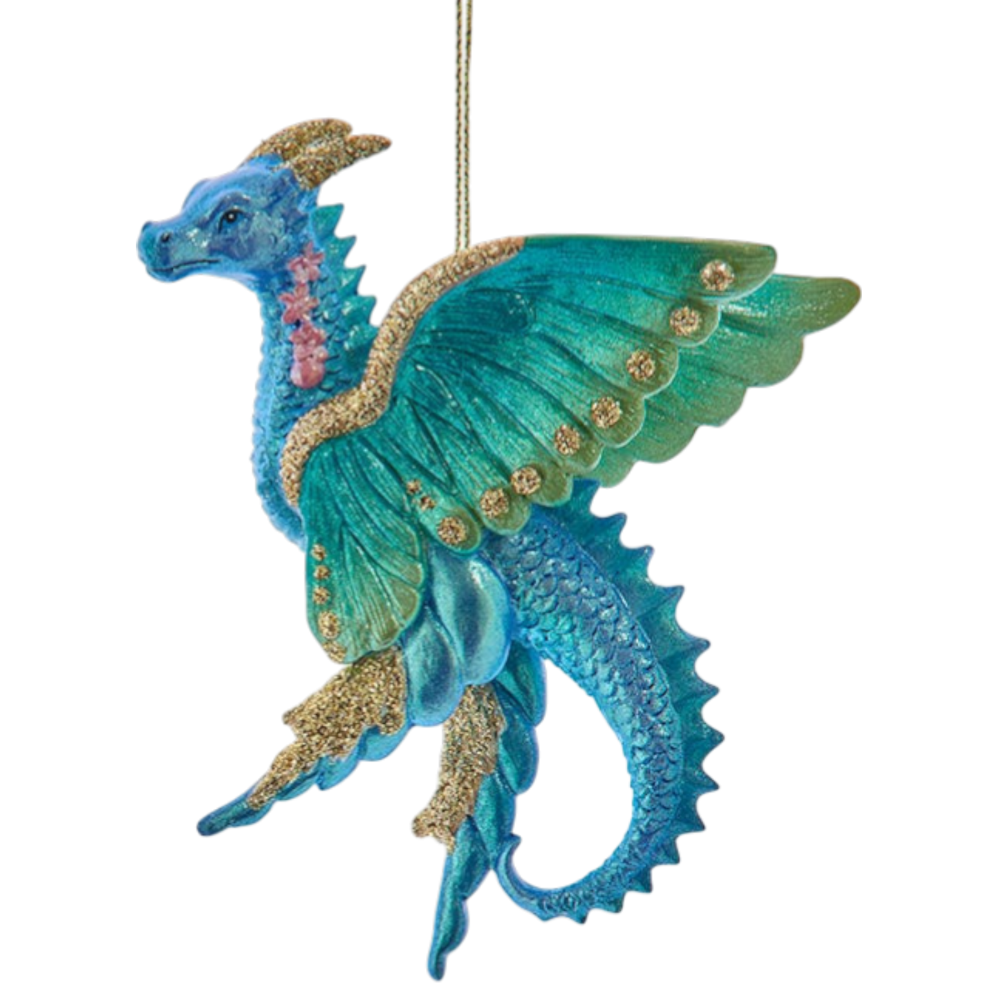 Iridescent Blue and Gold Dragon