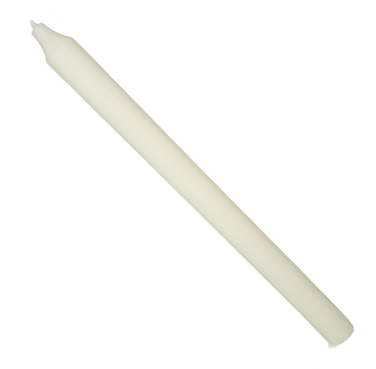 Rustic Taper Dinner Candle - 12 Inch Ivory
