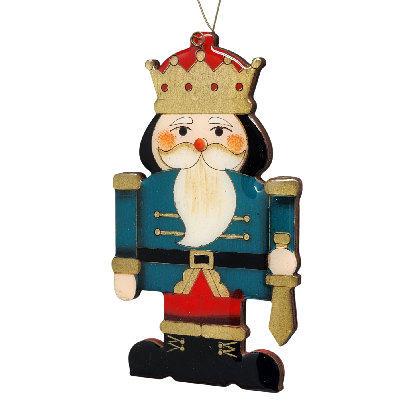 Regal Wooden Nutcracker - Green