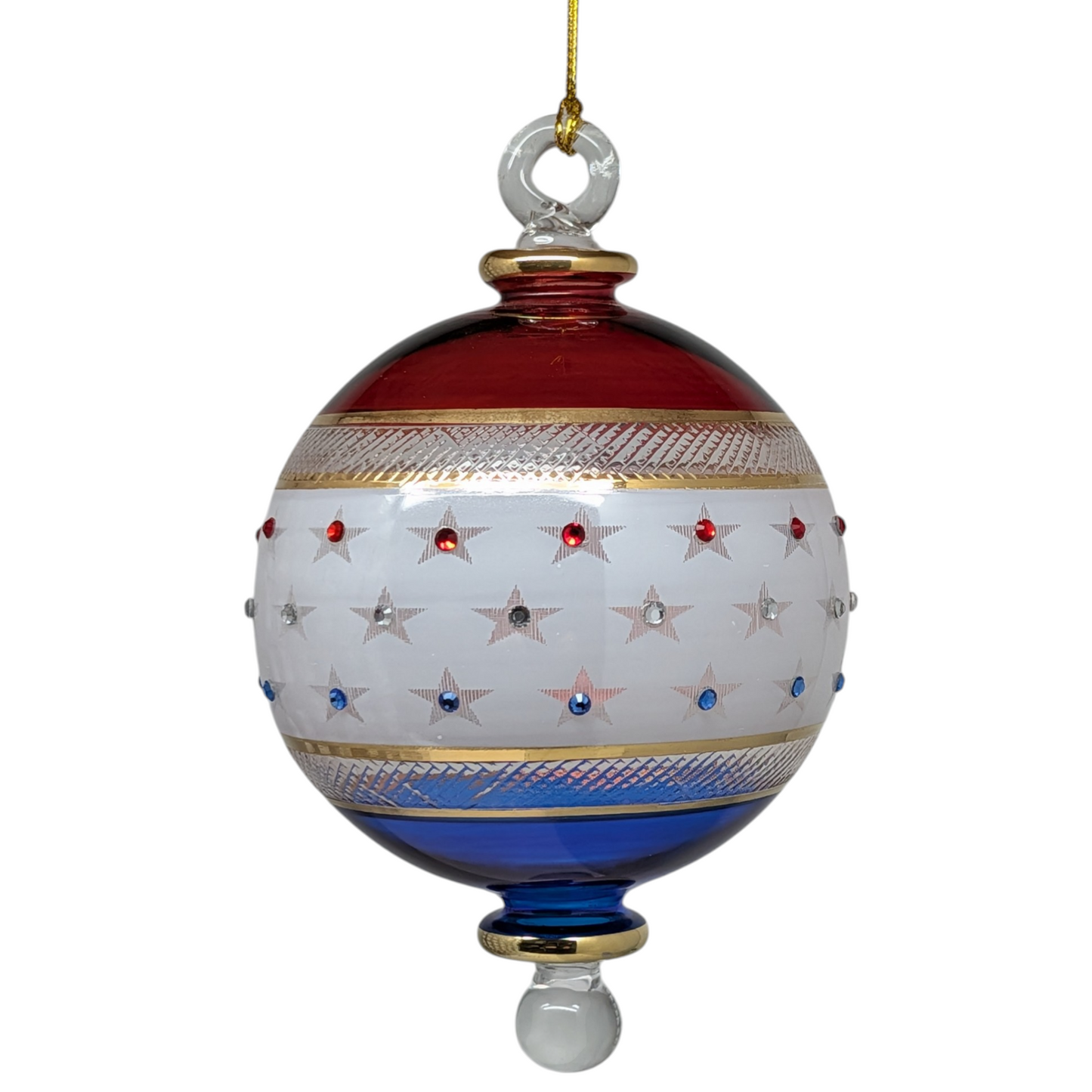 Stars & Stripes Forever: The Egyptian Glass Patriotic Star Globe Ornament