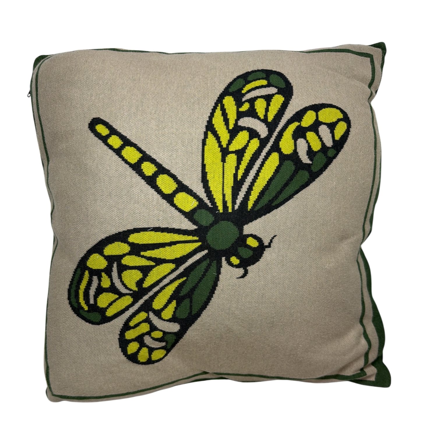 Knitted Dragonfly Accent Pillow