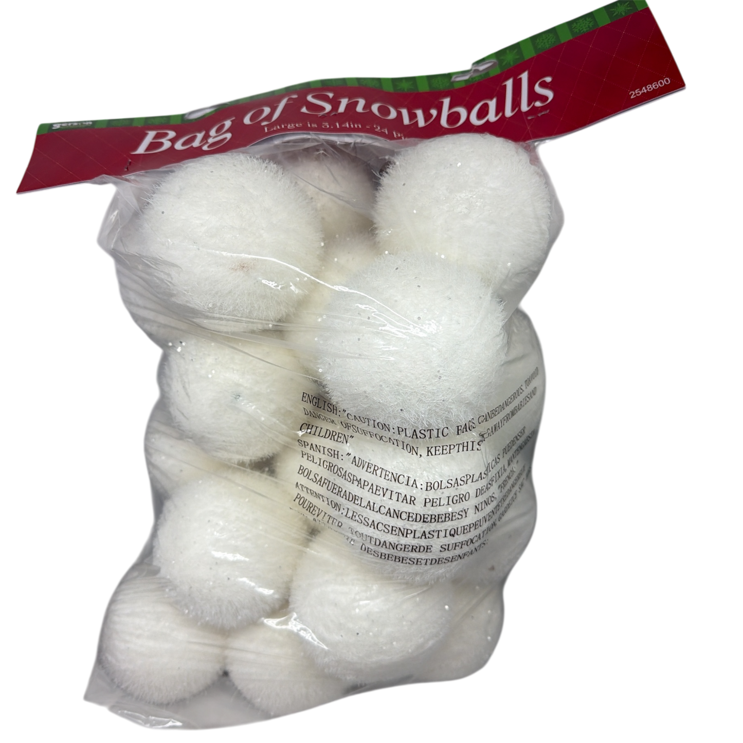 24-Pack of Realistic Winter Snowballs
