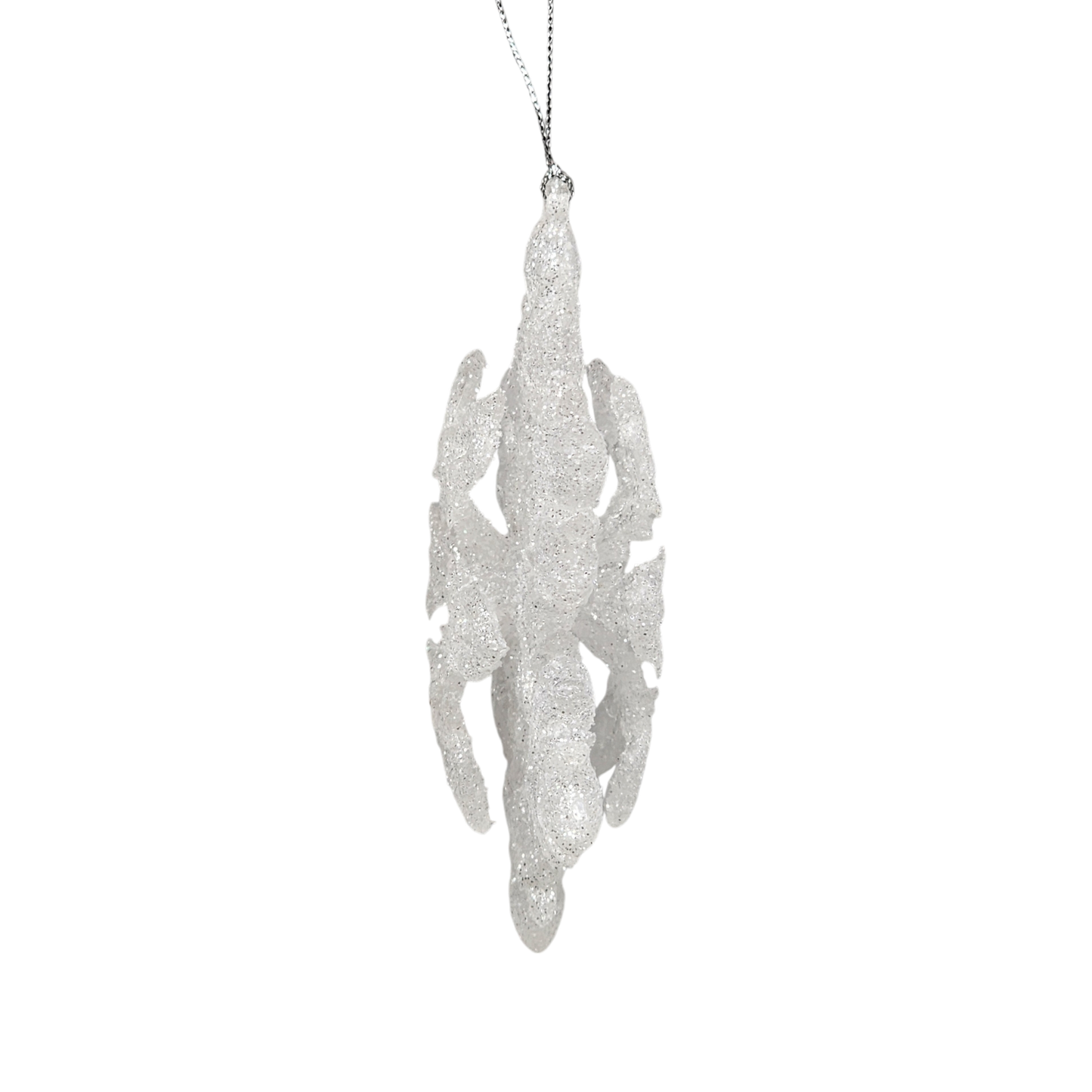 Frosted White Snowflake Ornament - 5 Inch