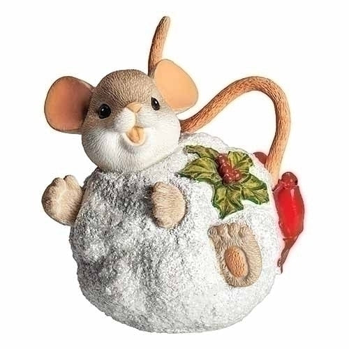 Snowball Mouse Ornament